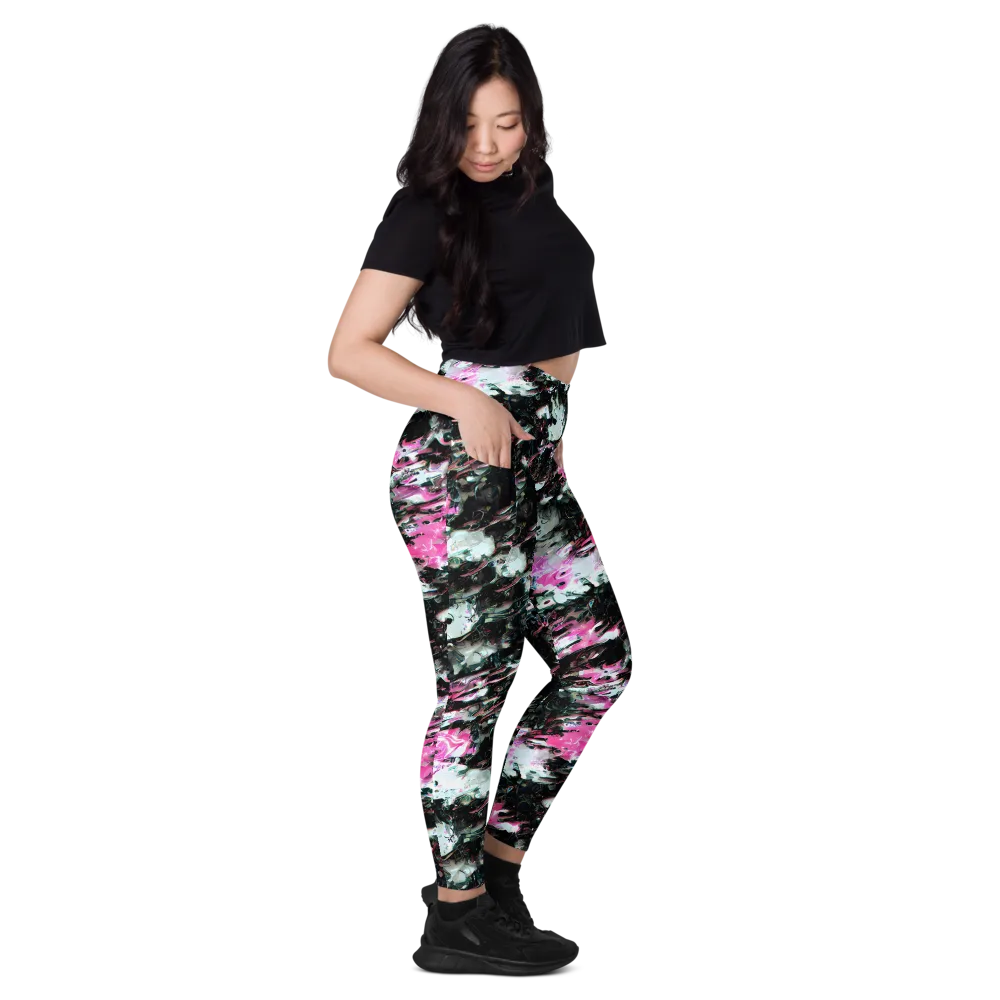 Neon Blackwater on Leggings with Pockets — Right