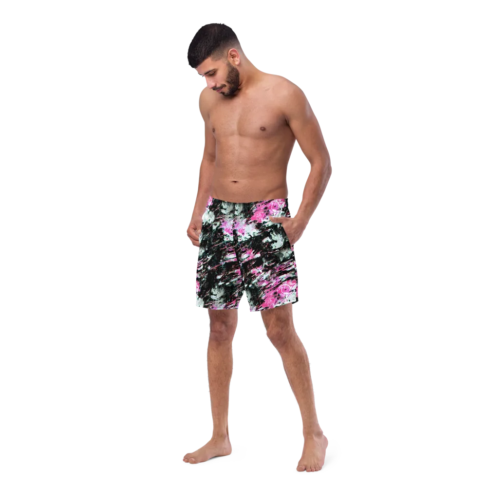 Neon Blackwater on Swim Trunks — Left Front