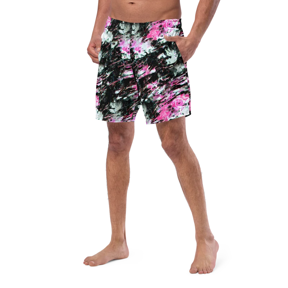 Neon Blackwater on Swim Trunks — Left Front