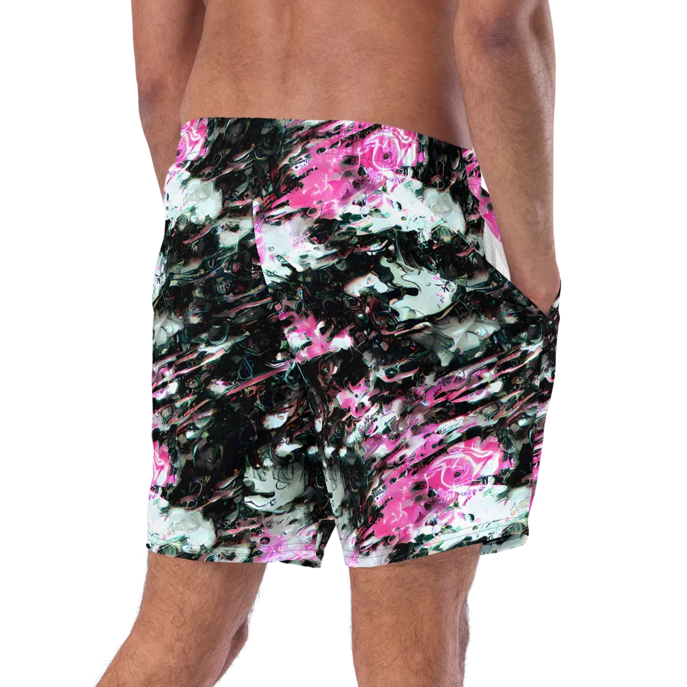 Neon Blackwater on Swim Trunks — Right Back