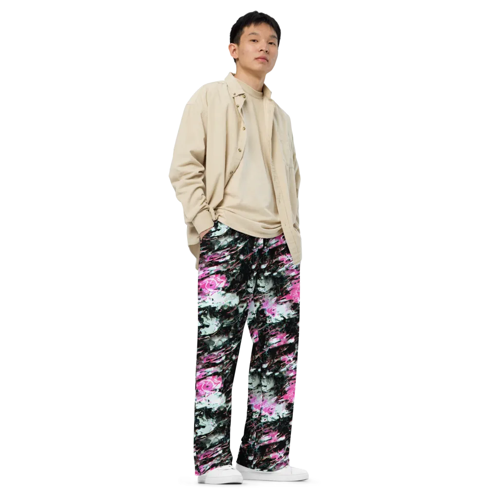 Neon Blackwater on Wide-Leg Pants — Right Front