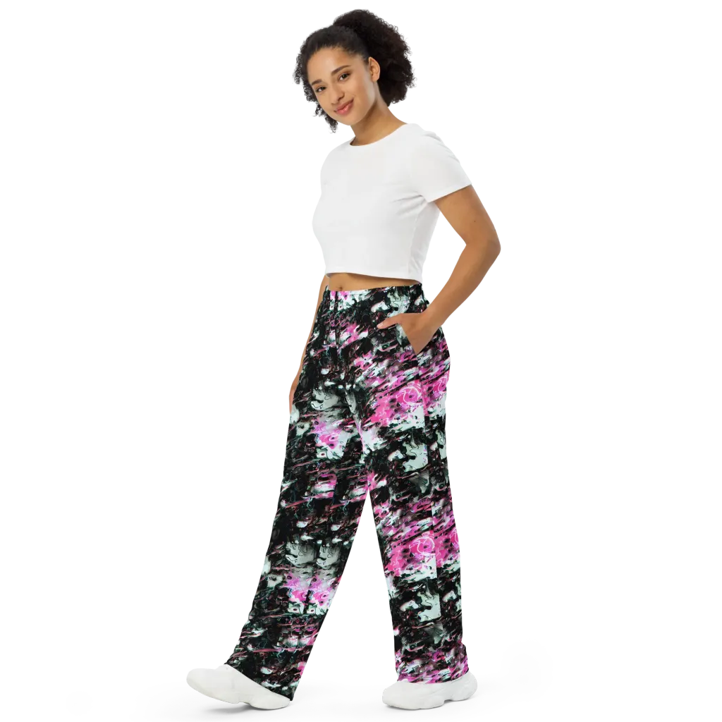 Neon Blackwater on Wide-Leg Pants — Left Front