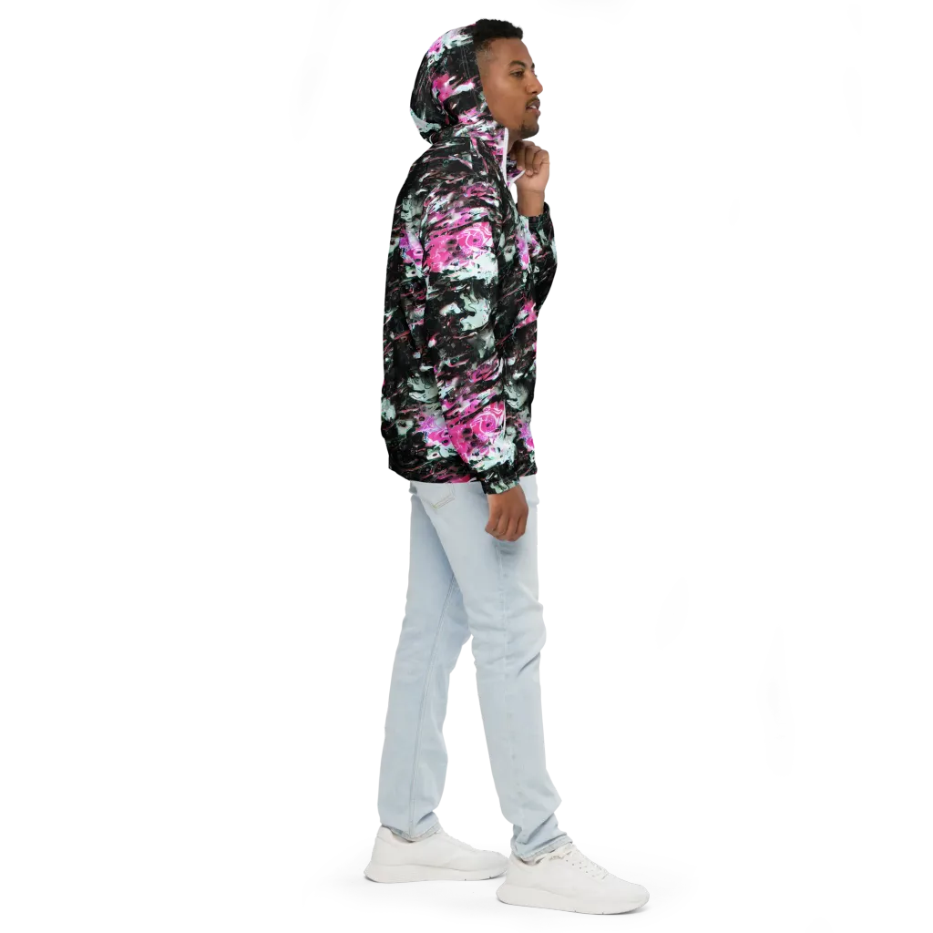 Neon Blackwater on Men's Windbreaker — Right