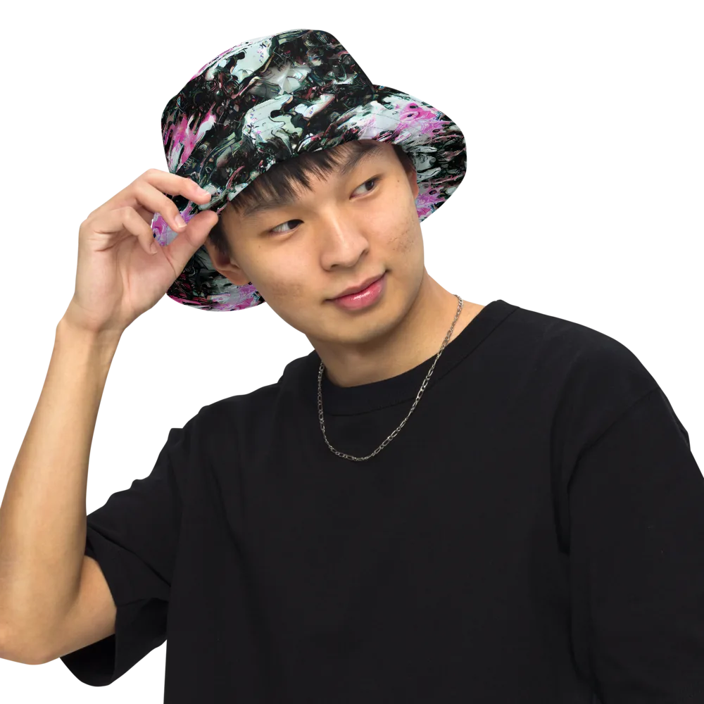 Neon Blackwater on Reversible Bucket Hat — Front Inside