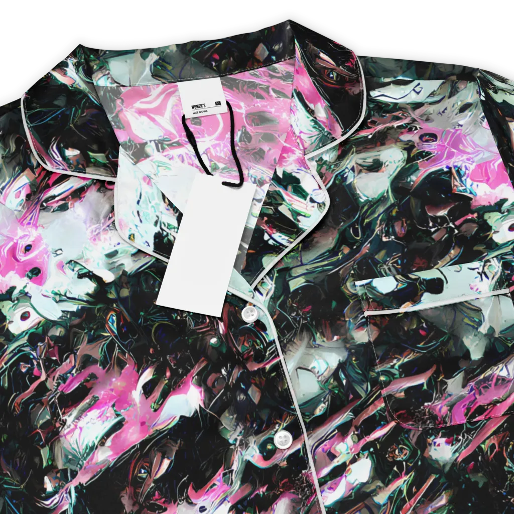Neon Blackwater on Women's Short Sleeve Pajama Top — Product details