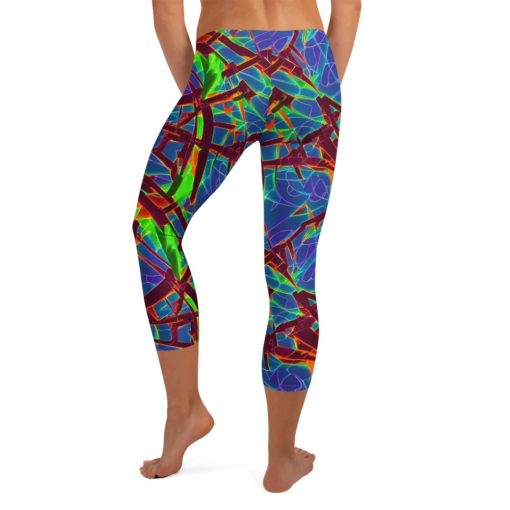 Luminous Crackle on Capri Leggings — Back