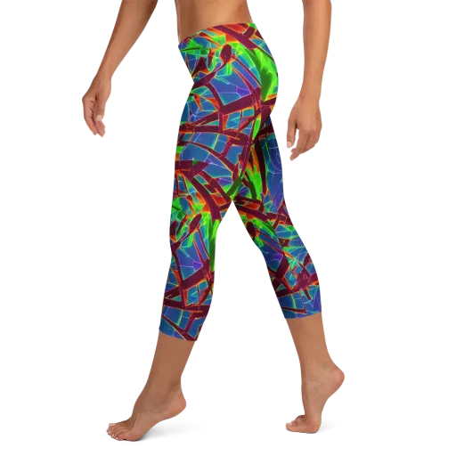 Luminous Crackle on a Capri Leggings