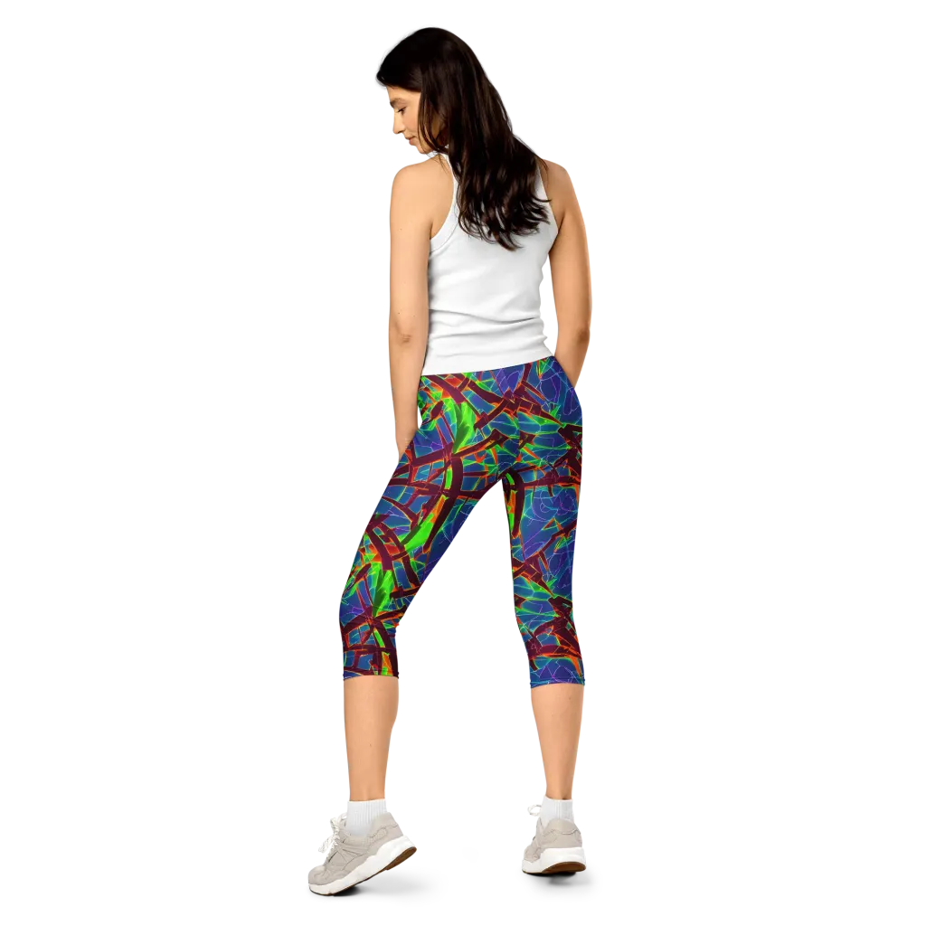 Luminous Crackle on Capri Leggings — Back