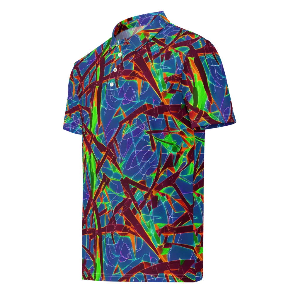 Luminous Crackle on Men's Slim Fit Polo Shirt — Left Front