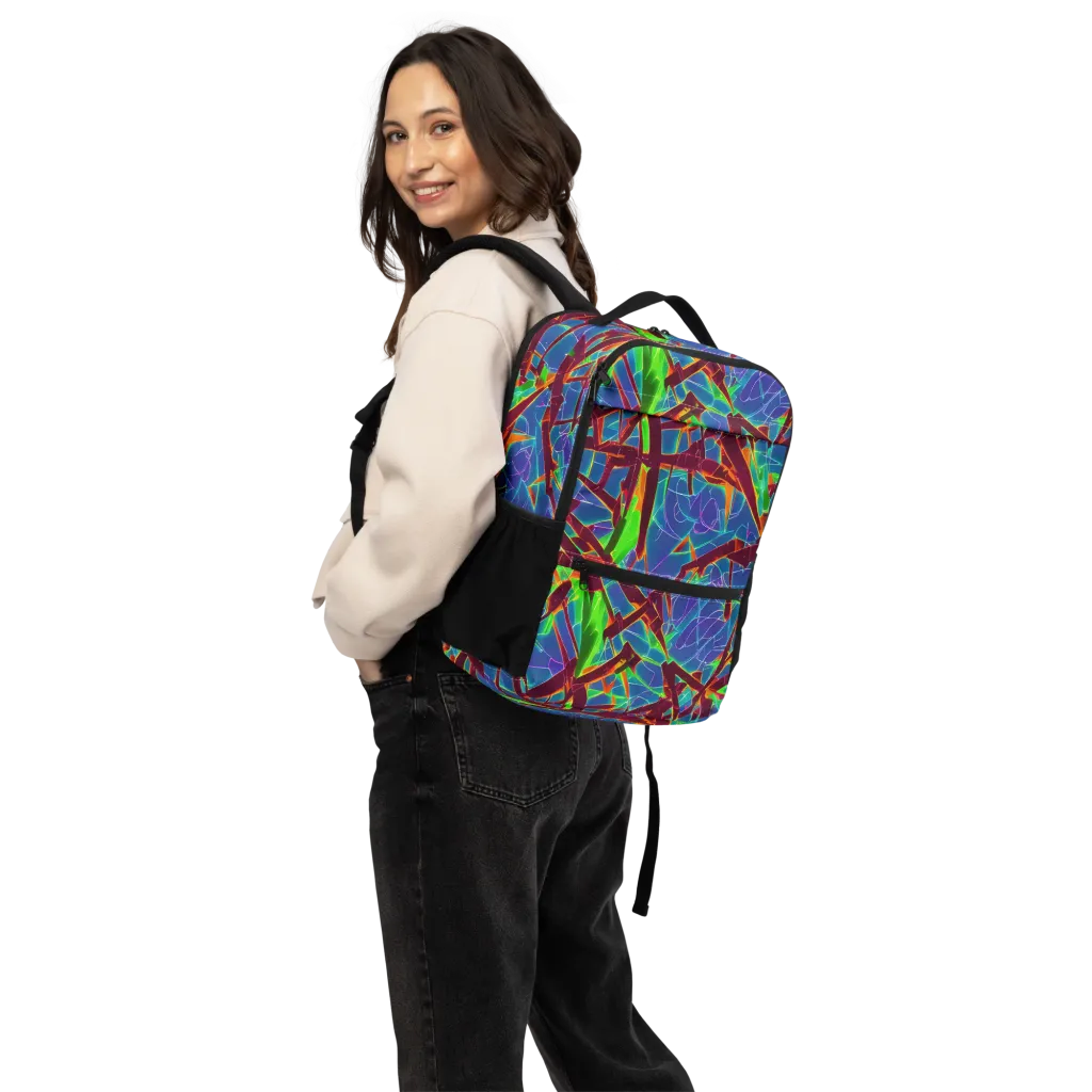 Luminous Crackle on Utility Backpack — Back
