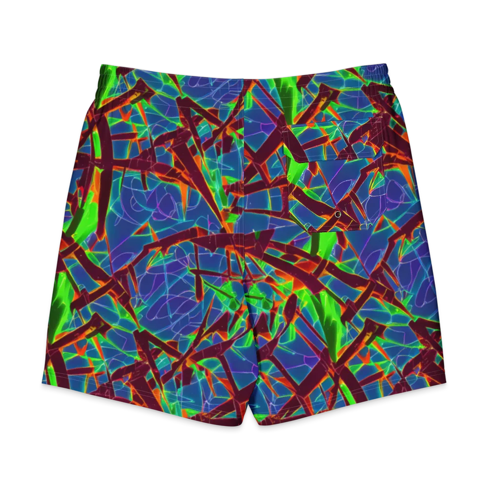 Luminous Crackle on Men's Board Shorts — Back