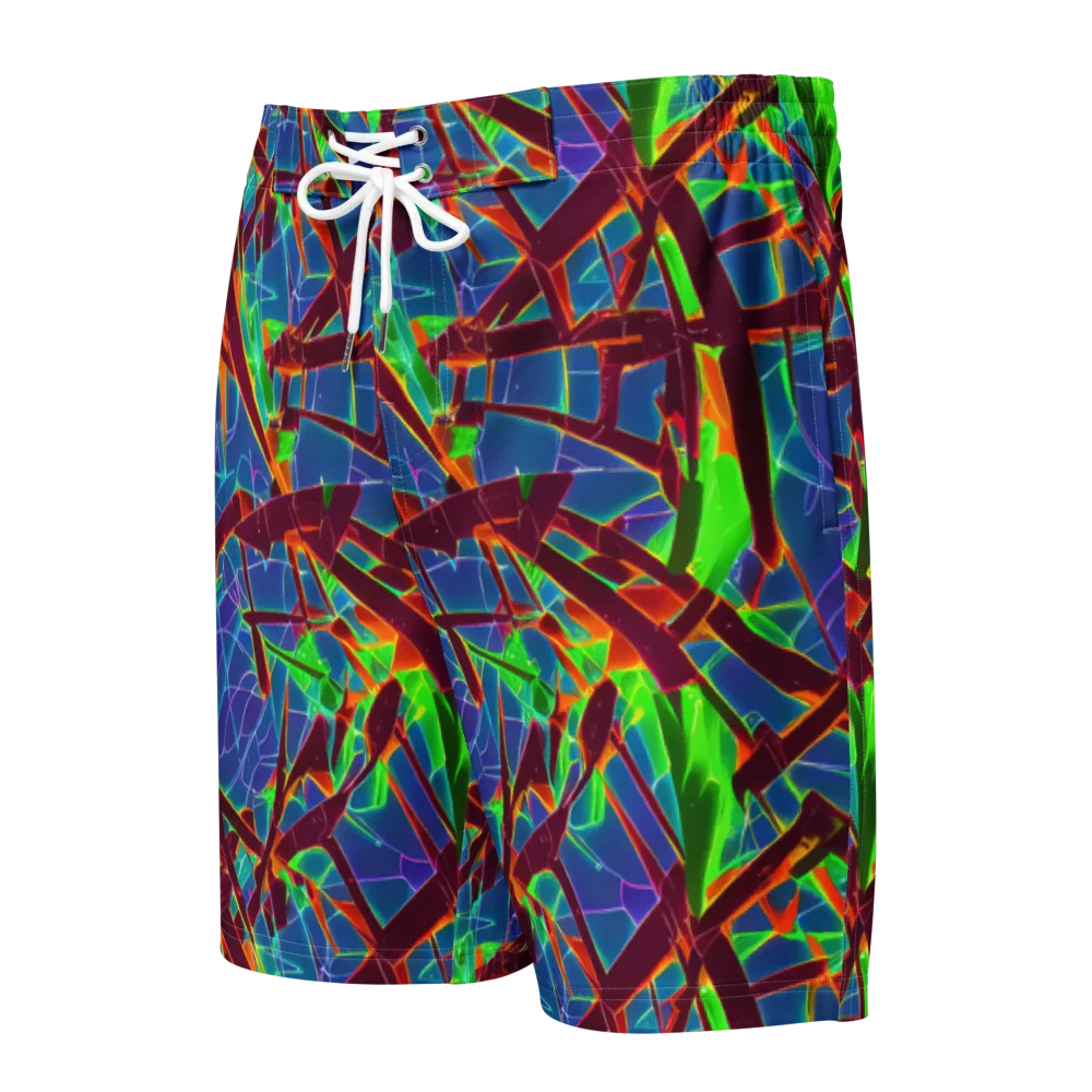 Luminous Crackle on Men's Board Shorts — Front