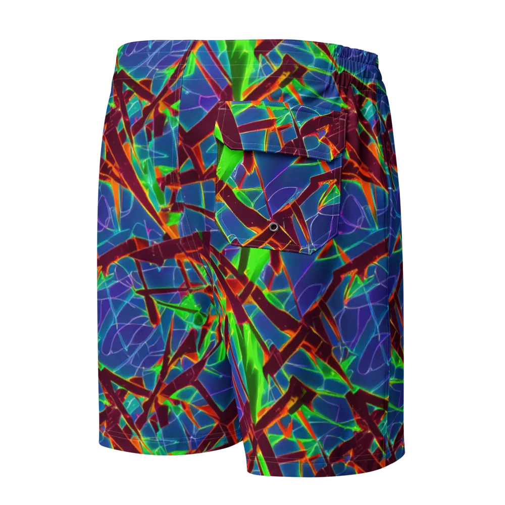 Luminous Crackle on Men's Board Shorts — Back