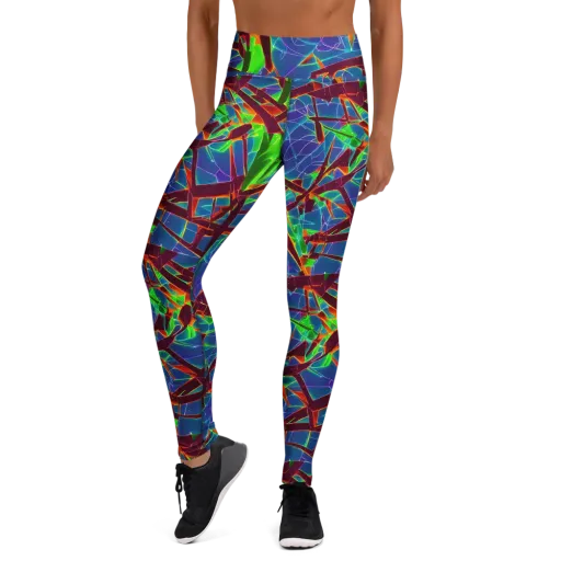 Luminous Crackle on a Yoga Leggings