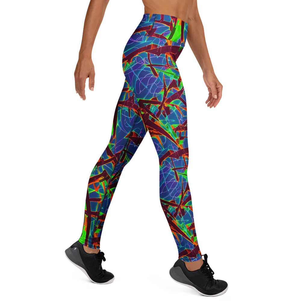 Luminous Crackle on Yoga Leggings — Right
