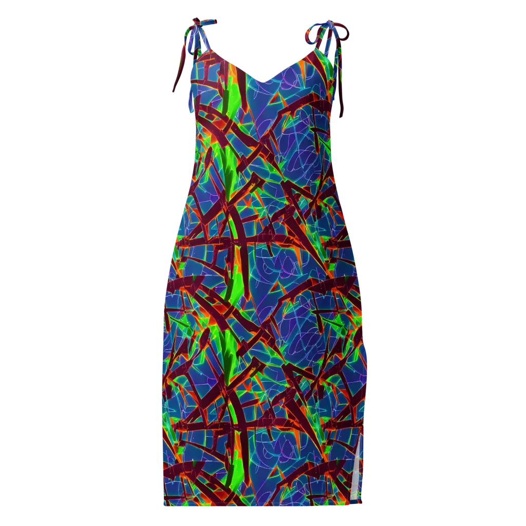 Luminous Crackle on Slip Dress — Front