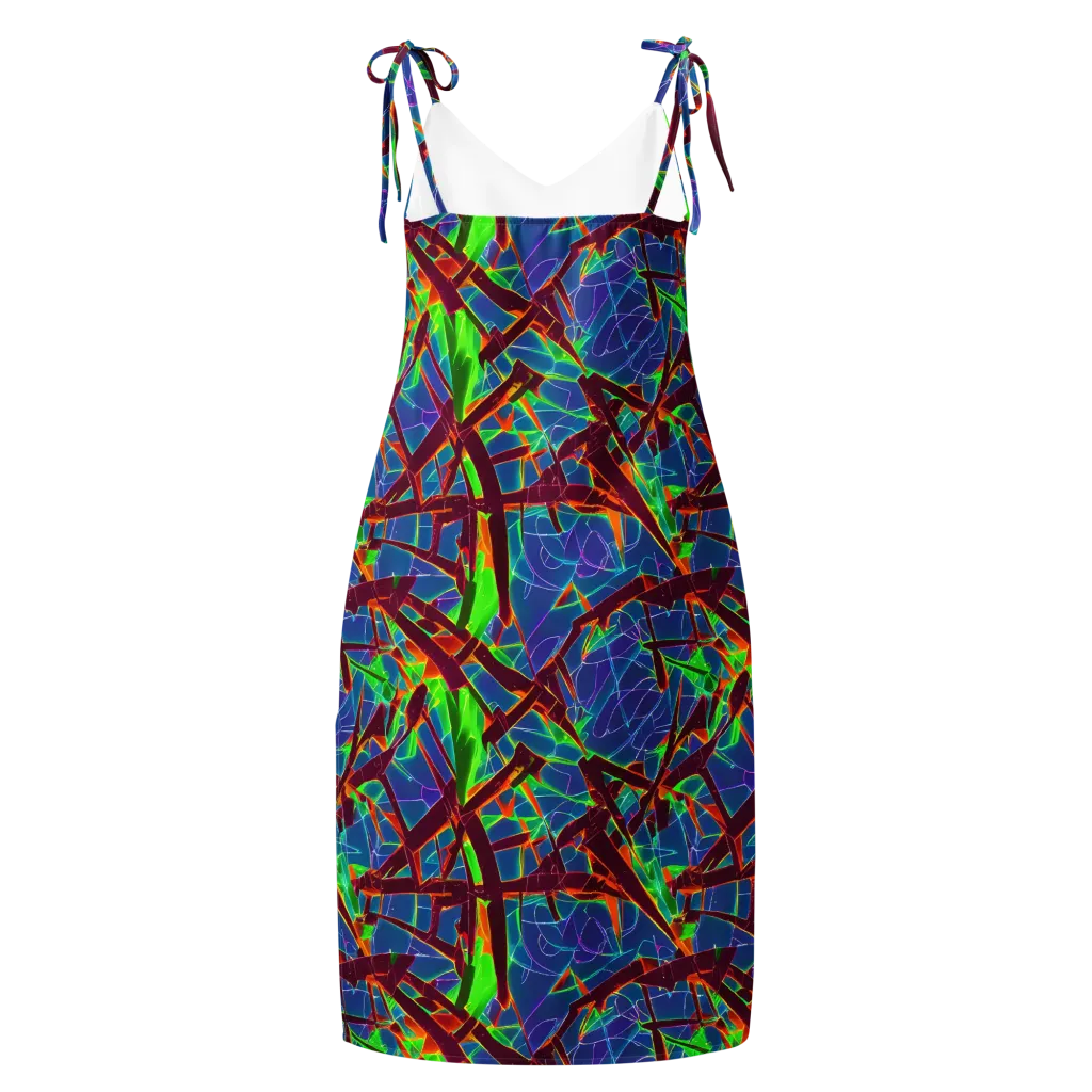 Luminous Crackle on Slip Dress — Back
