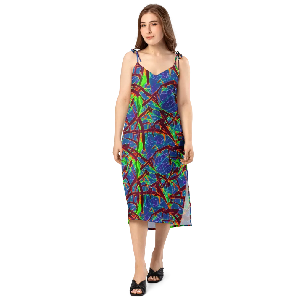 Luminous Crackle on Slip Dress — Front