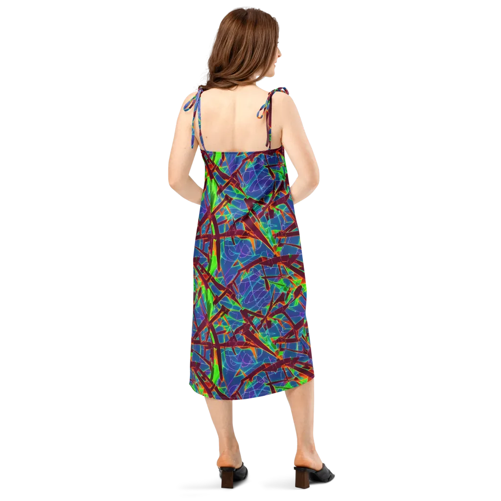 Luminous Crackle on Slip Dress — Back