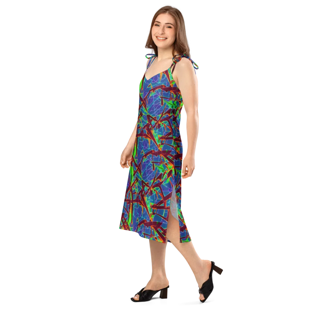 Luminous Crackle on Slip Dress — Left Front