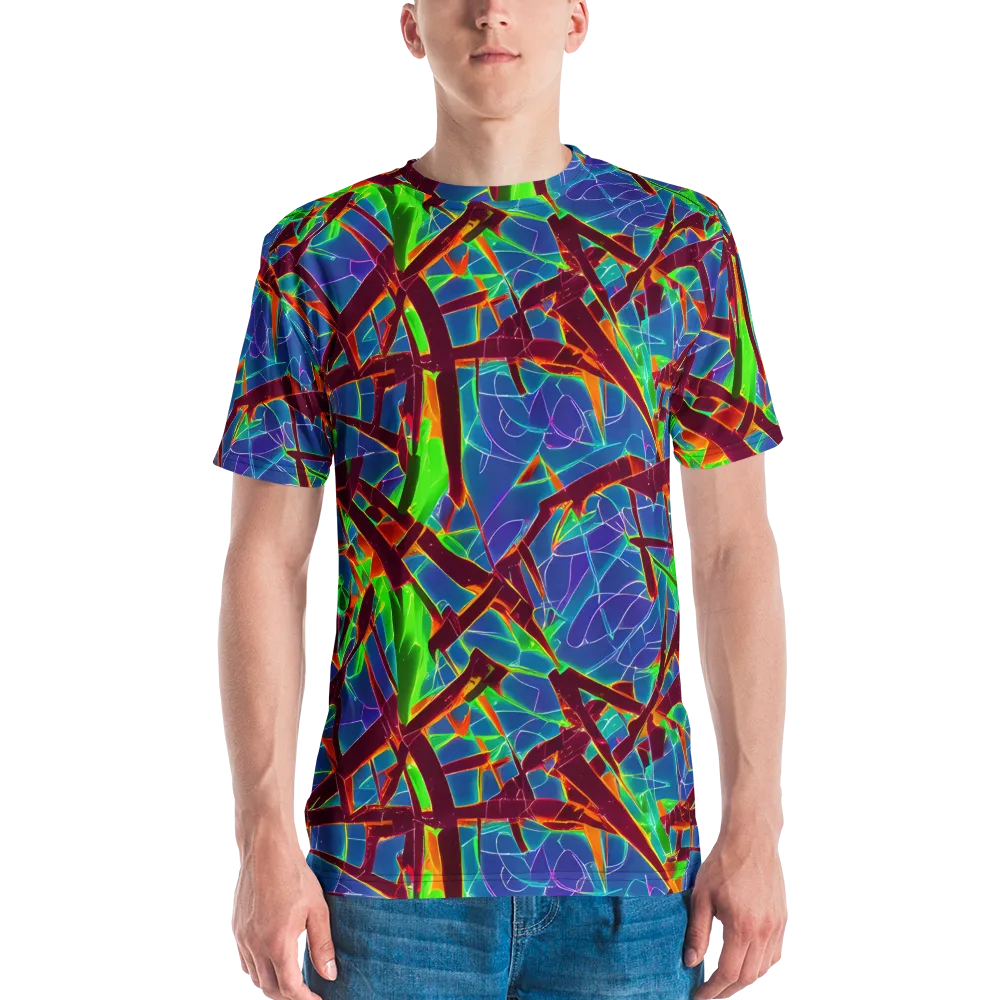 Luminous Crackle on Men's Crew Neck T-Shirt — Front