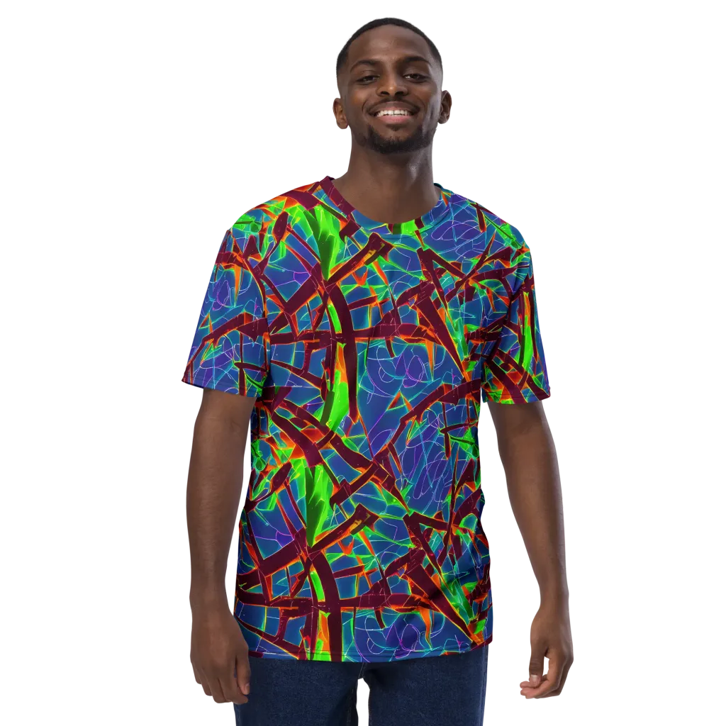 Luminous Crackle on Men's Crew Neck T-Shirt — Front