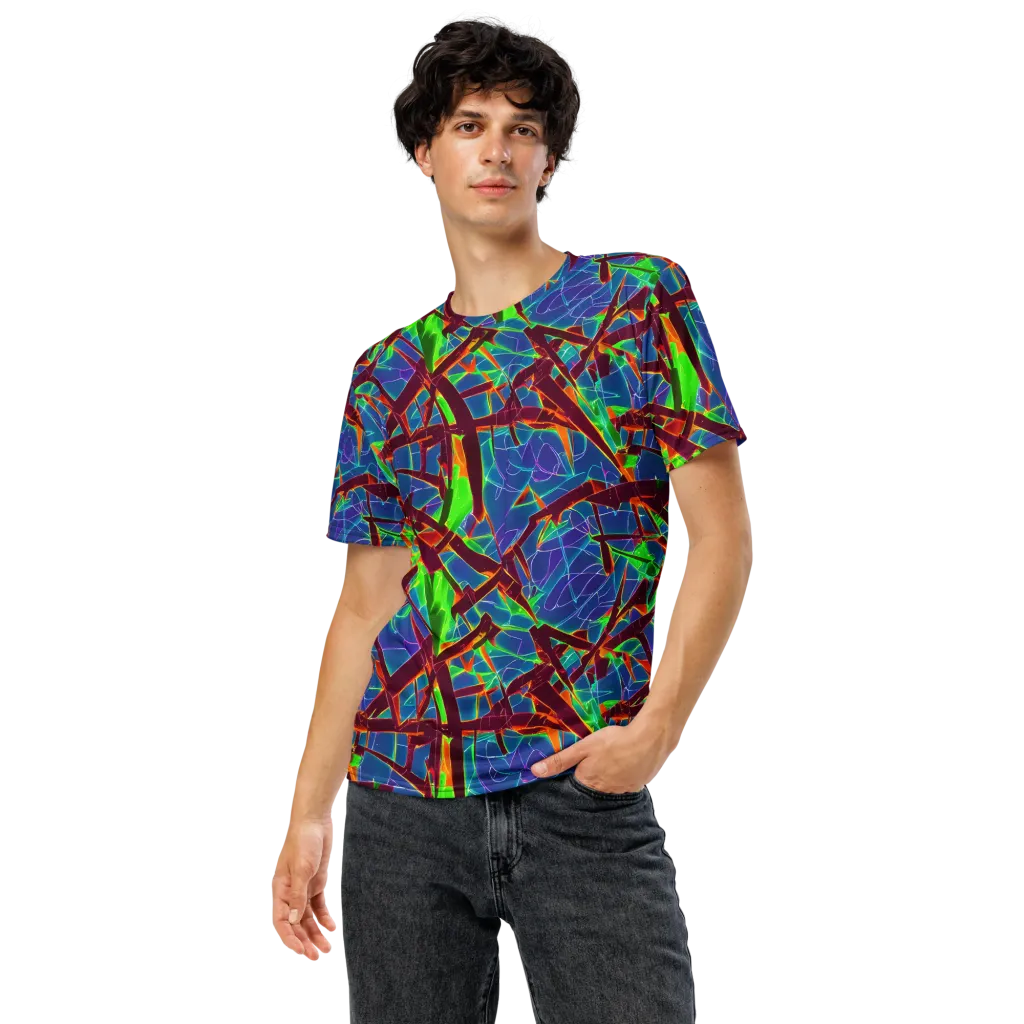 Luminous Crackle on Men's Crew Neck T-Shirt — Front