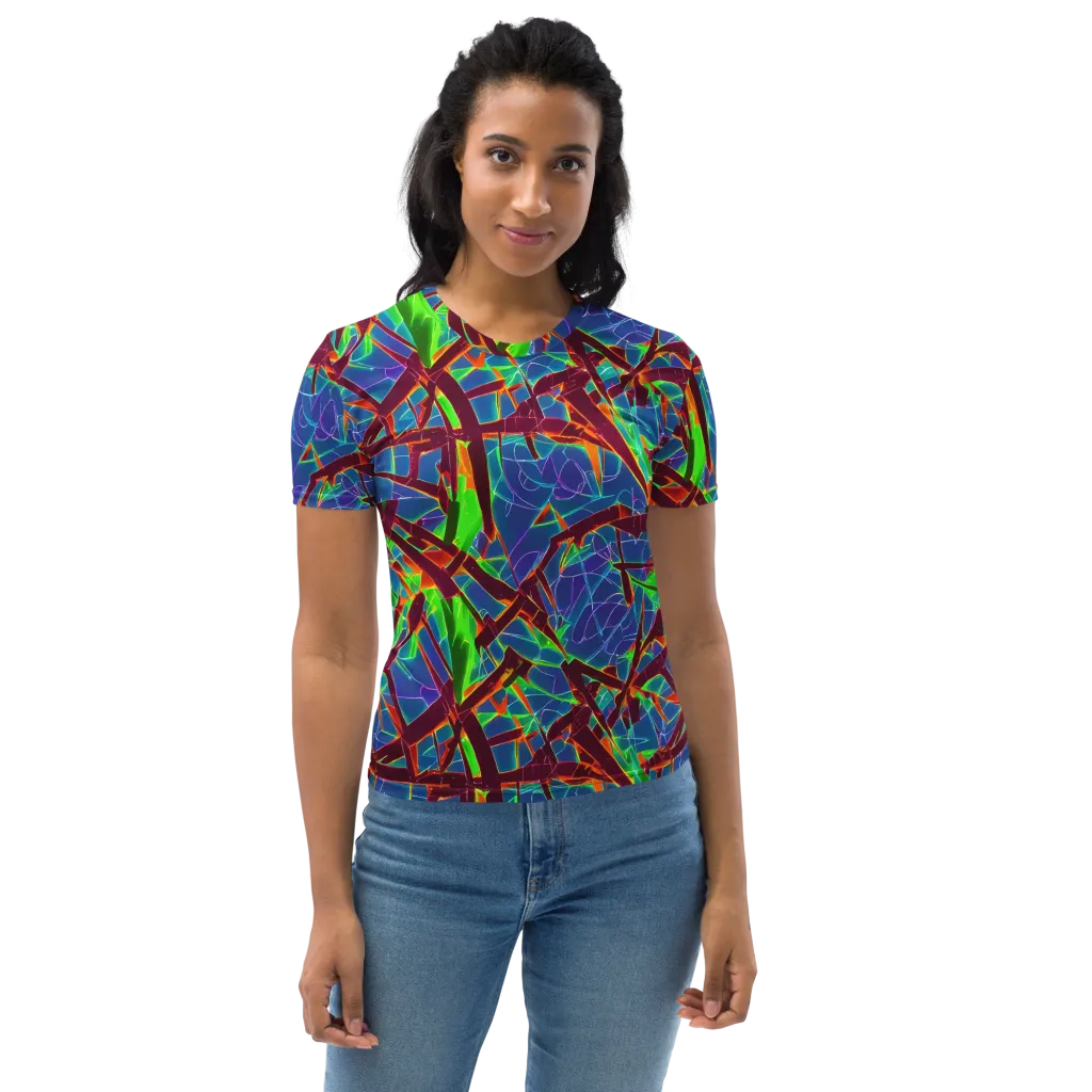 Luminous Crackle on Women's Crew Neck T-Shirt — Front