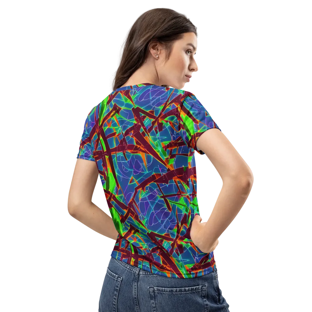 Luminous Crackle on Women's Crew Neck T-Shirt — Back