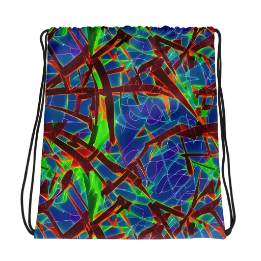 Luminous Crackle on a Drawstring Bag