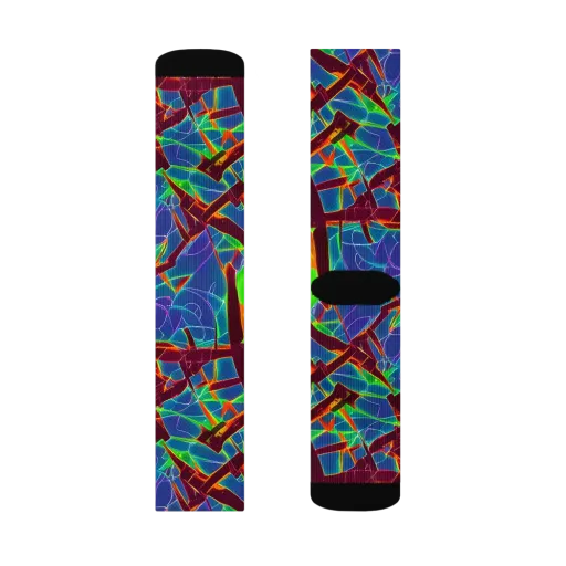 Luminous Crackle on a Socks