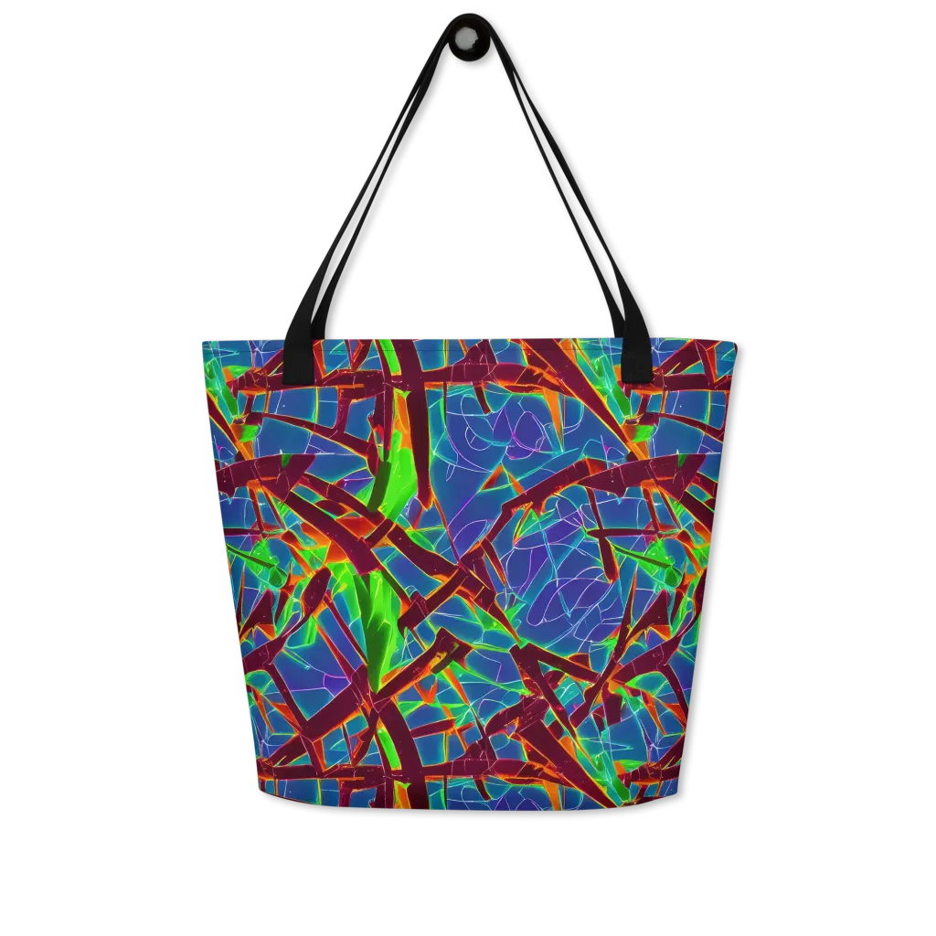 Luminous Crackle on Large Tote Bag W/ Pocket — Front