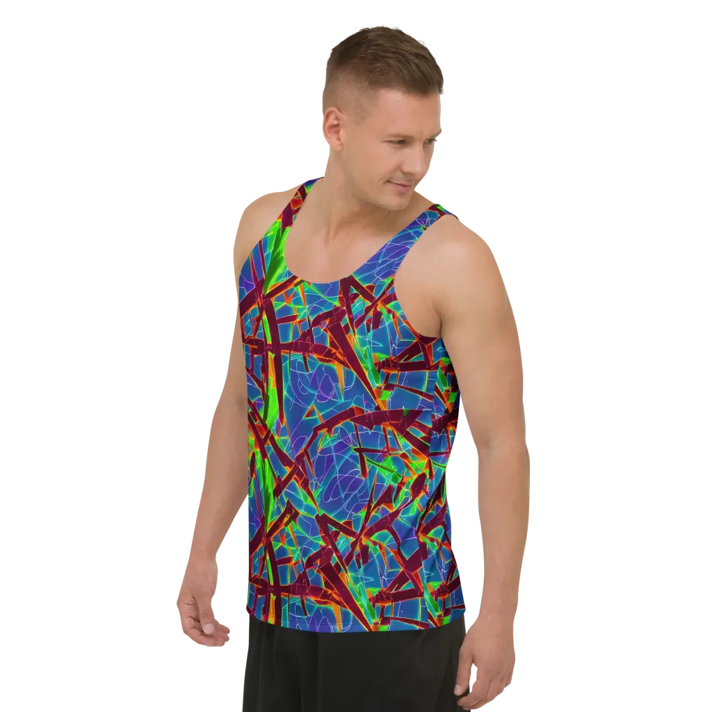 Luminous Crackle on Men's Tank Top — Left Front