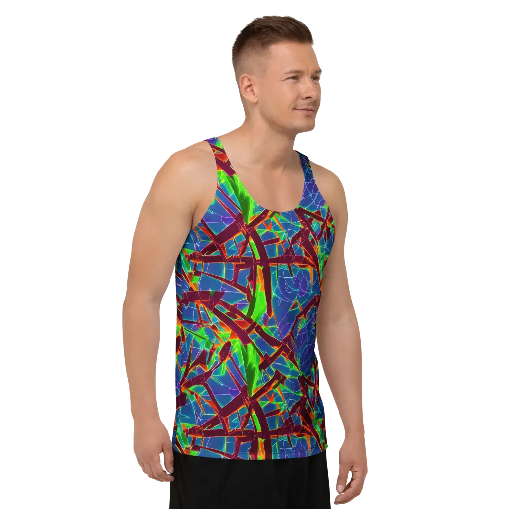 Luminous Crackle on Men's Tank Top — Right Front