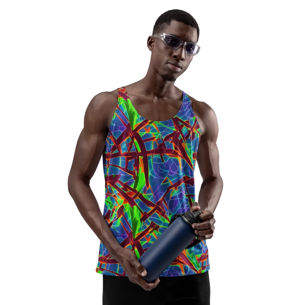 Luminous Crackle on Men's Tank Top — Front