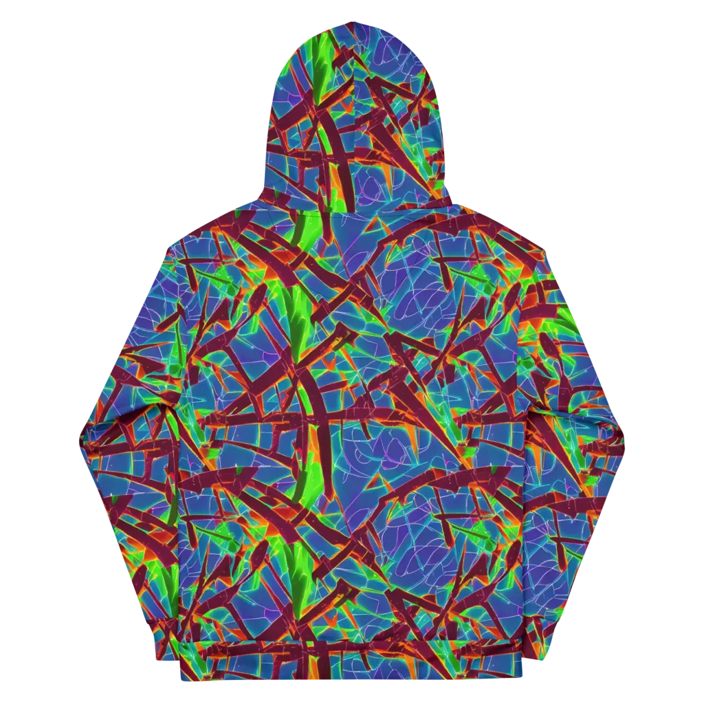 Luminous Crackle on Cotton Hoodie — Back