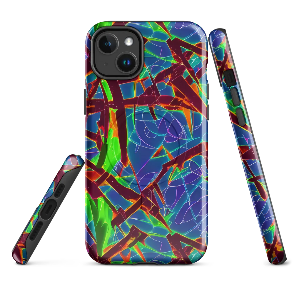 Luminous Crackle on MagSafe Tough Case for iPhone® — Front