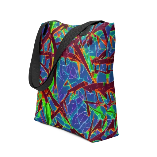 Luminous Crackle on a Tote Bag