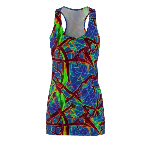Luminous Crackle on a Racerback Dress