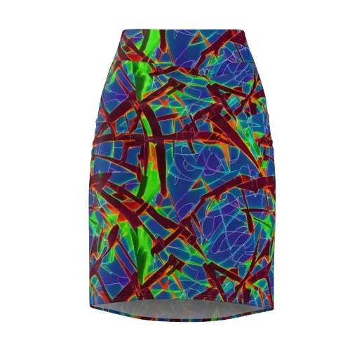 Luminous Crackle on a Pencil Skirt