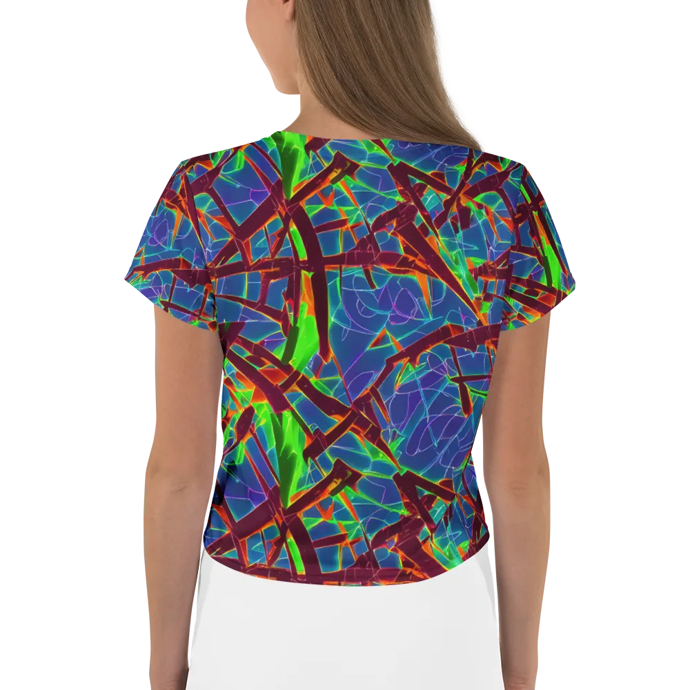 Luminous Crackle on Crop Tee — Back