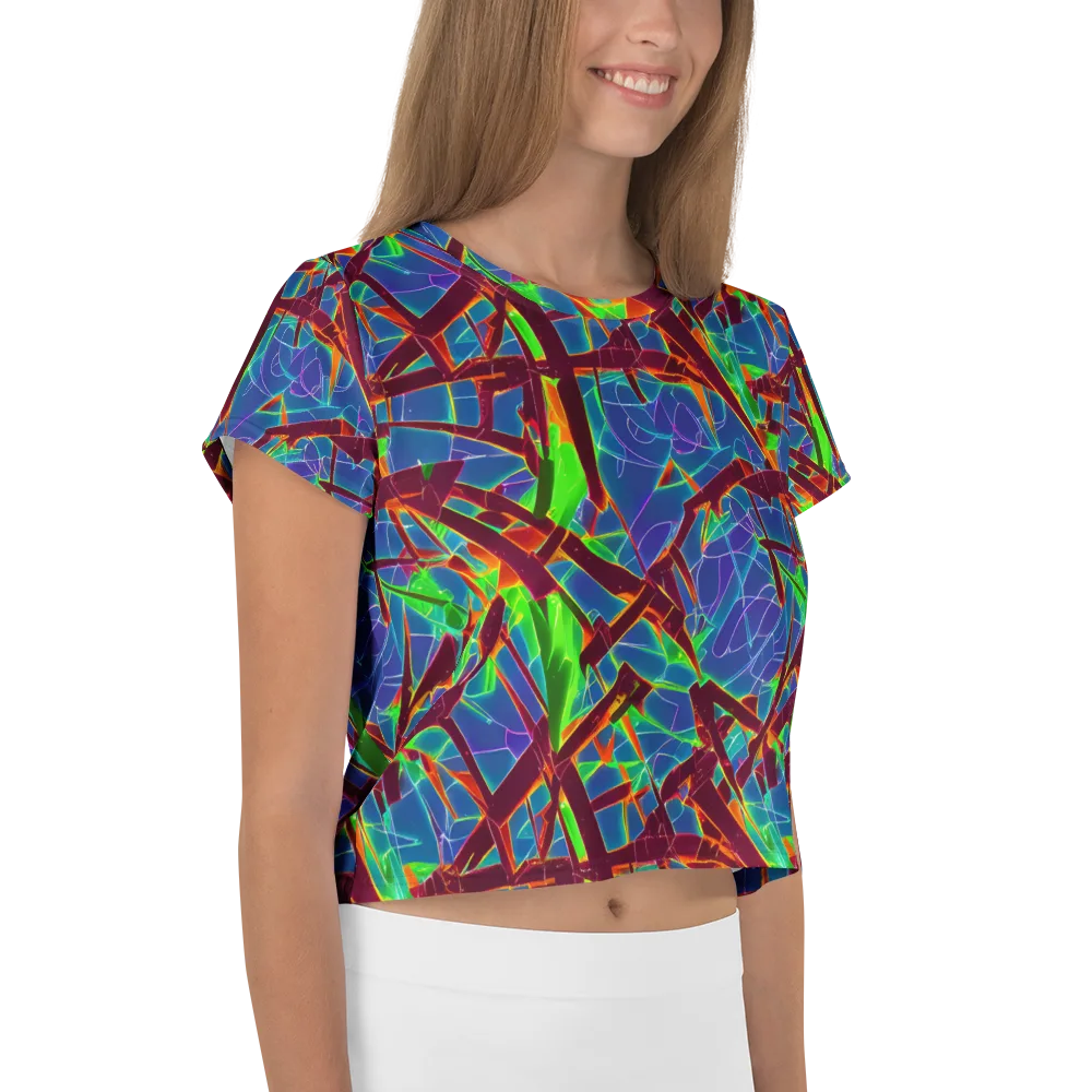 Luminous Crackle on Crop Tee — Right