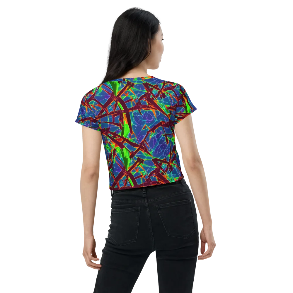 Luminous Crackle on Crop Tee — Back