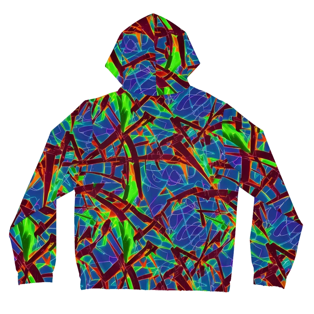 Luminous Crackle on Women's Full-Zip Hoodie — Back