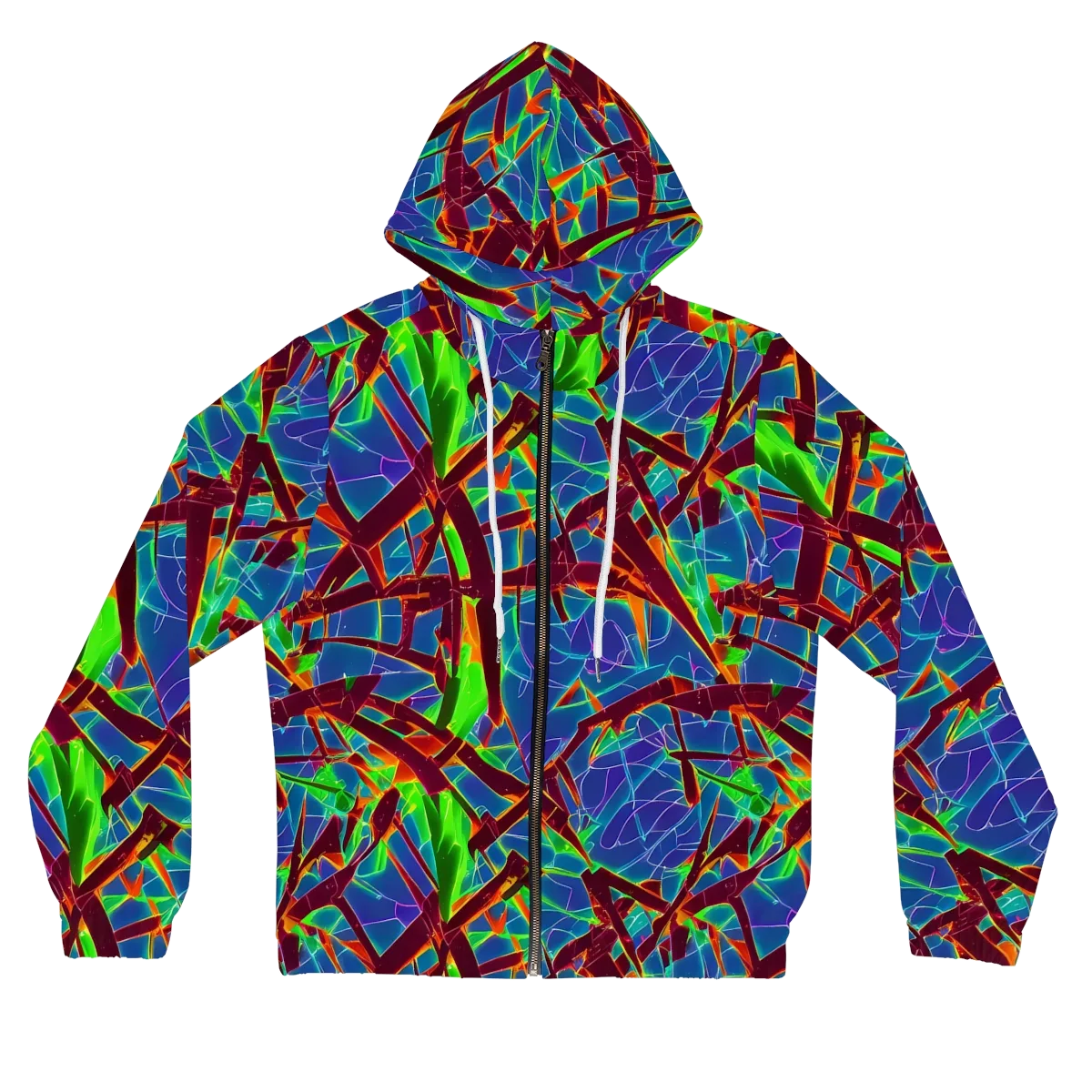 Luminous Crackle on Women's Full-Zip Hoodie — Front