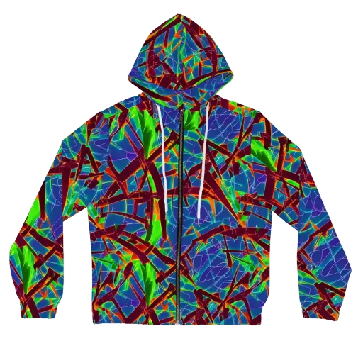 Luminous Crackle on a Women's Full-Zip Hoodie