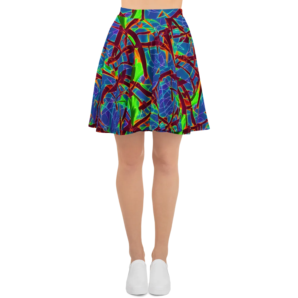 Luminous Crackle on Skater Skirt — Front