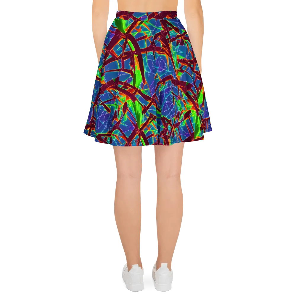 Luminous Crackle on Skater Skirt — Back