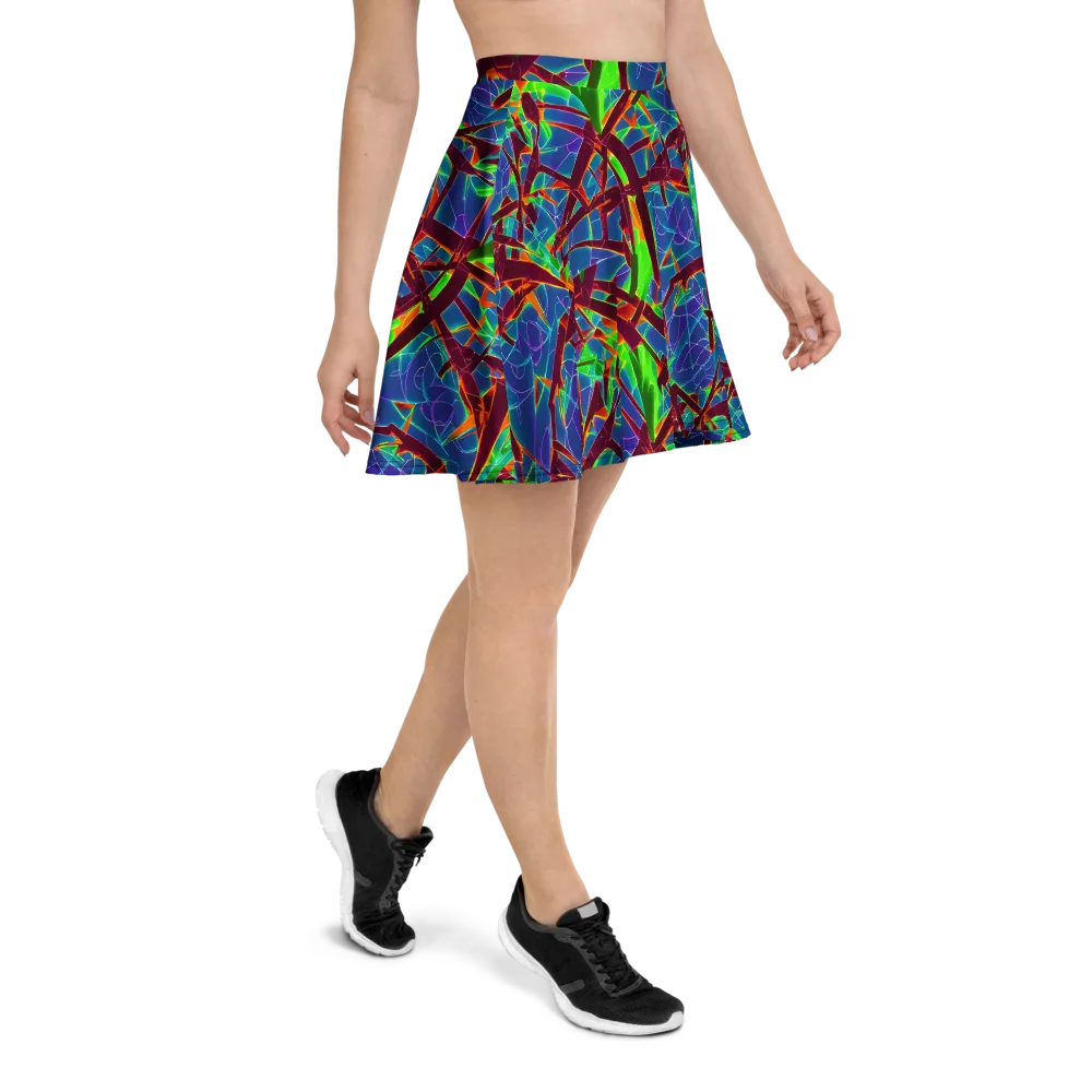 Luminous Crackle on Skater Skirt — Right