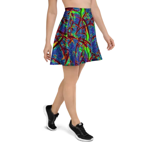 Luminous Crackle on a Skater Skirt